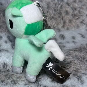 tokidoki Mint Green and White Winged Unicorn Keychain